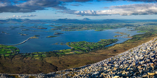 Croagh Patrick summit<br>looking north over Clew Bay
