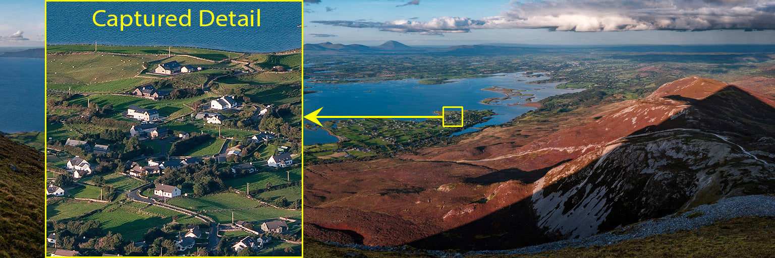 Croagh Patrick summit<br>looking northeast over Clew Bay