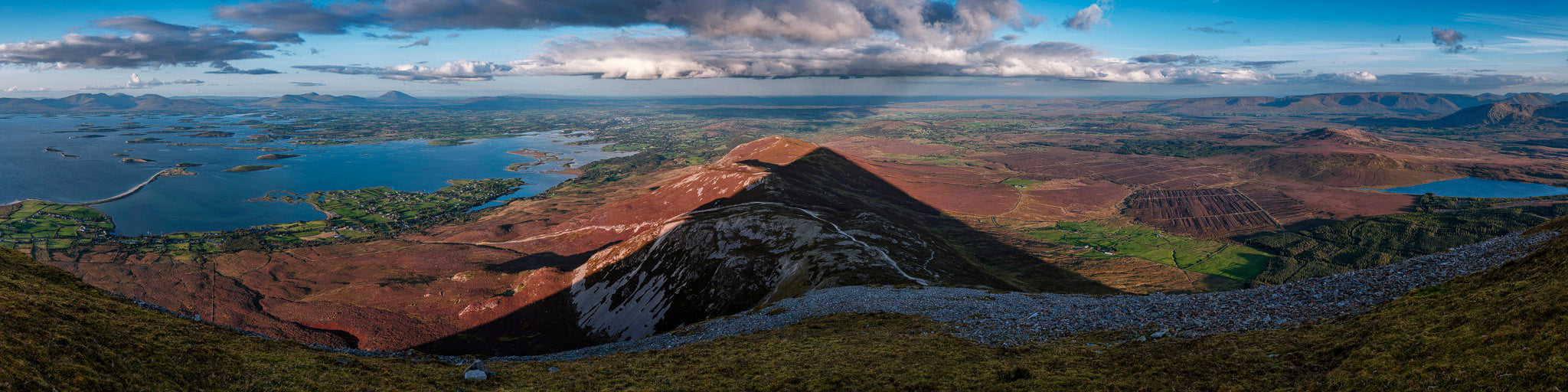 Croagh Patrick summit<br>looking east