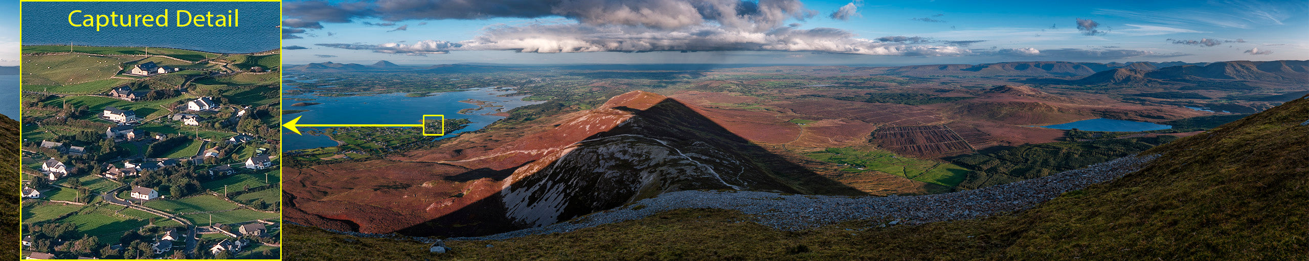 Croagh Patrick summit<br>looking east