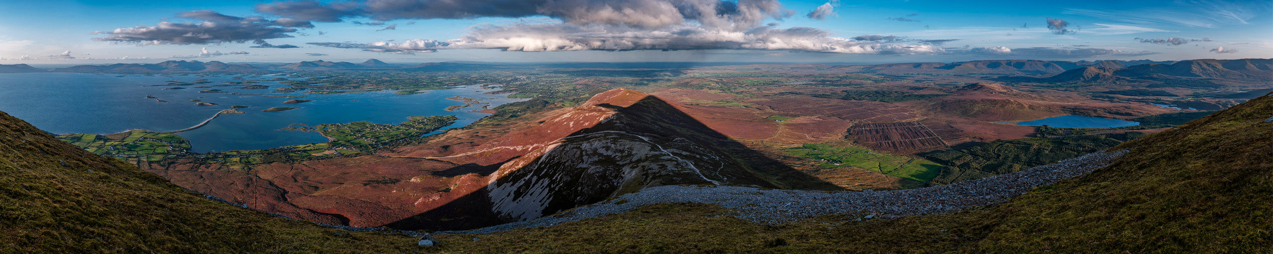 Croagh Patrick summit<br>looking east