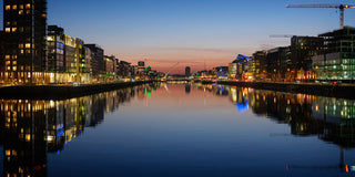 Dublin City Lights<br>looking west up the River Liffey
