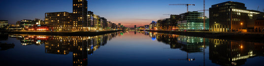 Dublin City Lights<br>looking west up the River Liffey