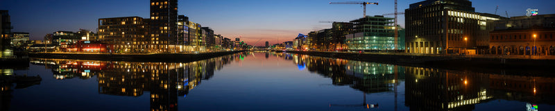 Dublin City Lights<br>looking west up the River Liffey