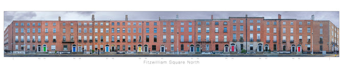 Fitzwilliam Square North<br>with title and house numbers