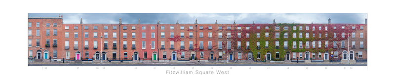 Fitzwilliam Square West<br>with title and house numbers