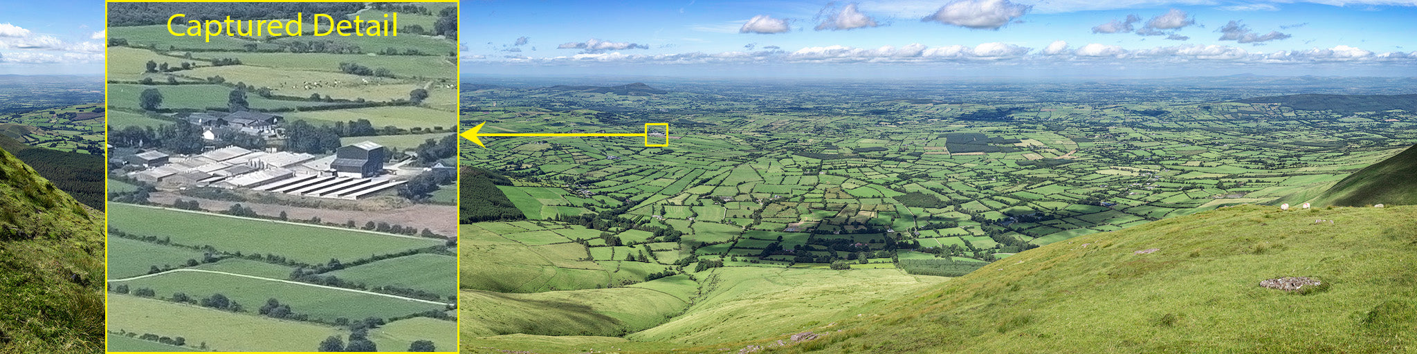 View over Limerick and Tipperary from high in the Galtees