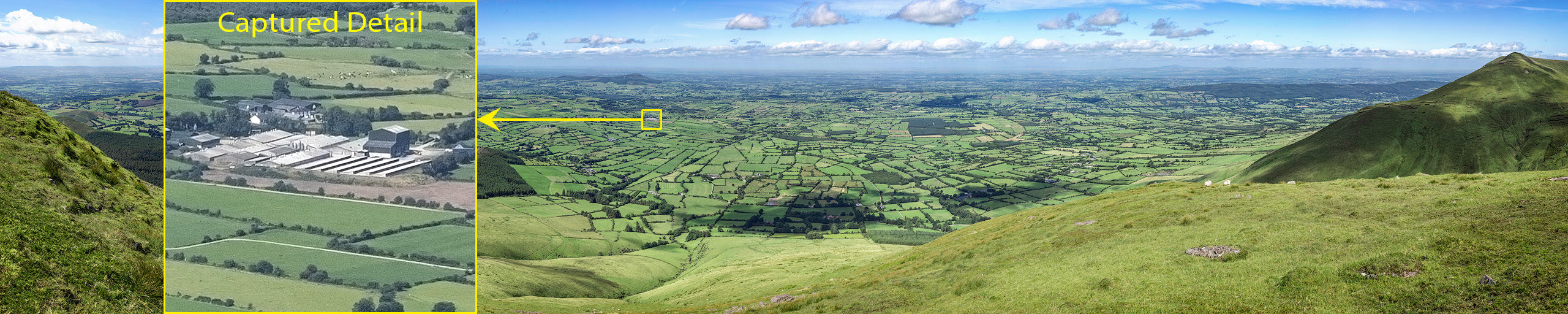 View over Limerick and Tipperary from high in the Galtees