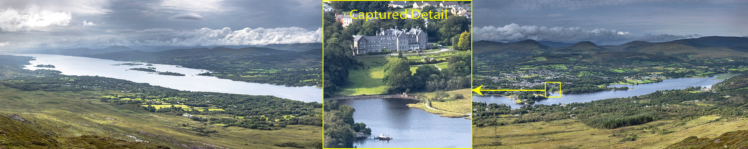 View over Kenmare and Kenmare Bay