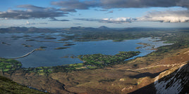 Croagh Patrick summit<br>looking northeast over Clew Bay