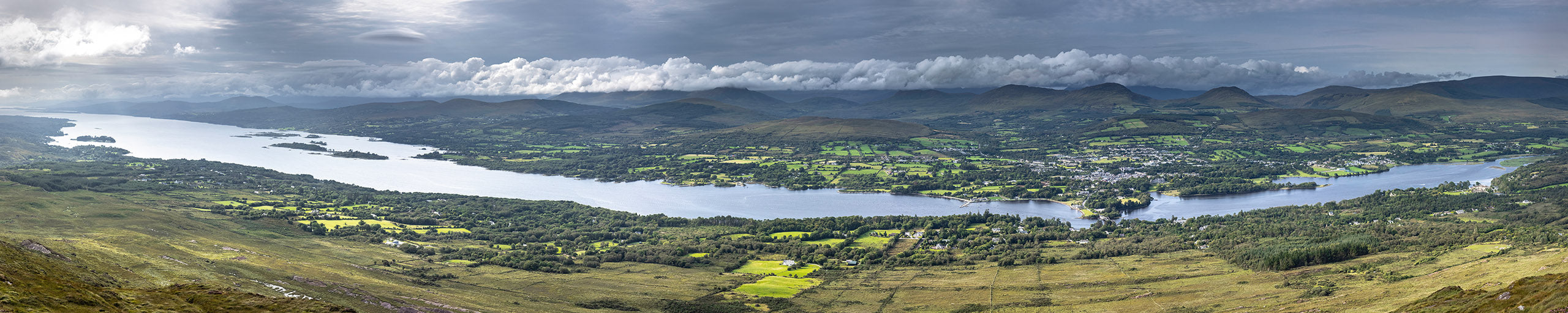View over Kenmare and Kenmare Bay